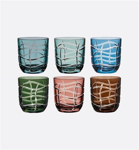 Set of Six Small Glasses Tortoiseshell, Tinted Harmony 